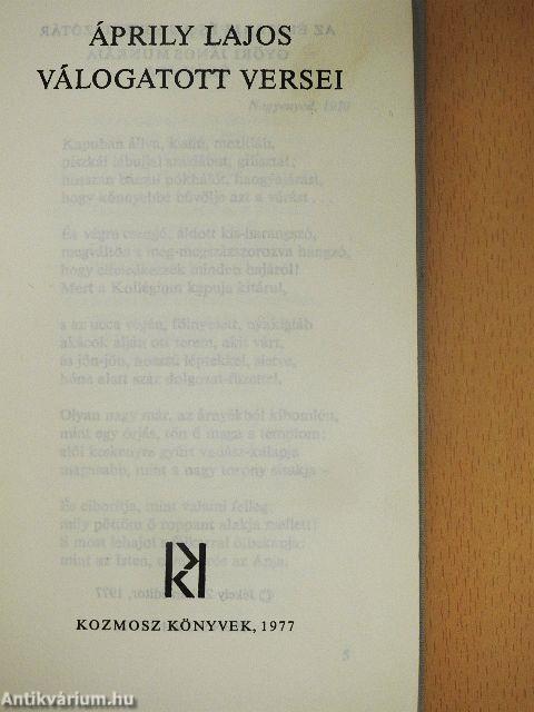 Áprily Lajos válogatott versei