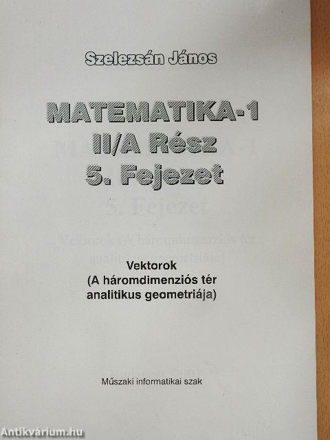 Matematika-1 II/A Rész 5. Fejezet
