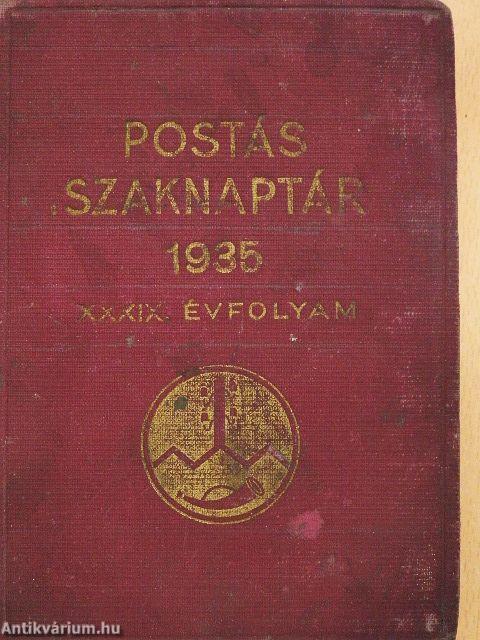 Postás szaknaptár 1935. I-II.