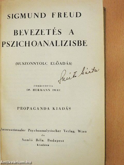 Bevezetés a pszichoanalízisbe