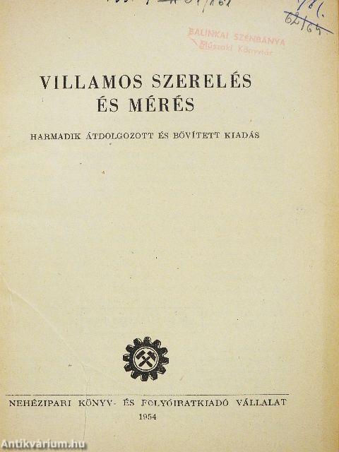 Villamos szerelés és mérés