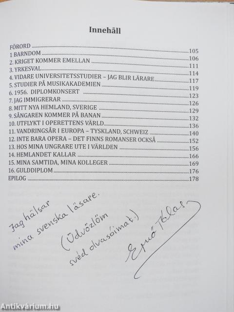 Énekes életem (többszörösen dedikált példány)
