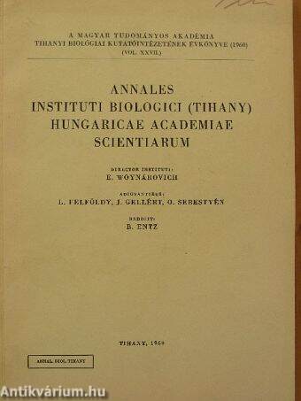 Annales Instituti Biologici (Tihany) Hungaricae Academiae Scientiarum 1960.
