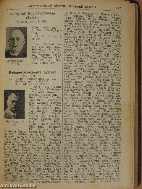 Postás szaknaptár 1935. I-II.