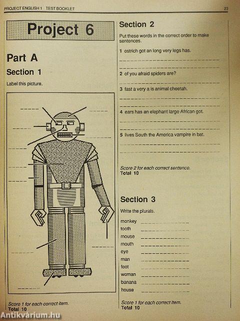 Project English 1. - Test Booklet