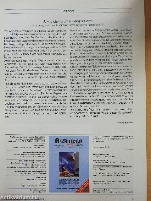 CadForum Architektur und Gestaltung - Probenummer 96/97