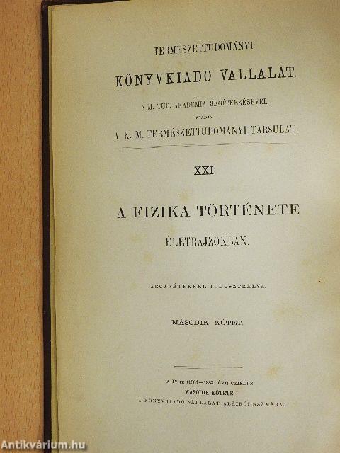 A fizika története életrajzokban II. (töredék)