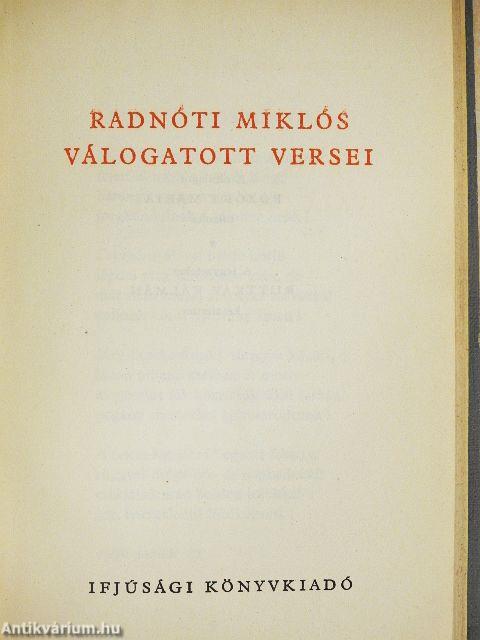 Radnóti Miklós válogatott versei