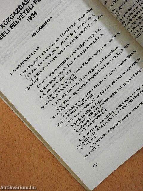 Mikroökonómiai példatár és feladatgyűjtemény