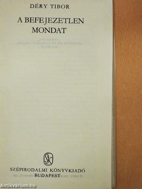 A befejezetlen mondat