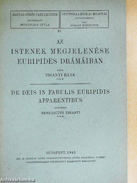 Az istenek megjelenése Euripides drámáiban