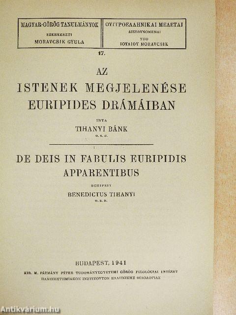 Az istenek megjelenése Euripides drámáiban