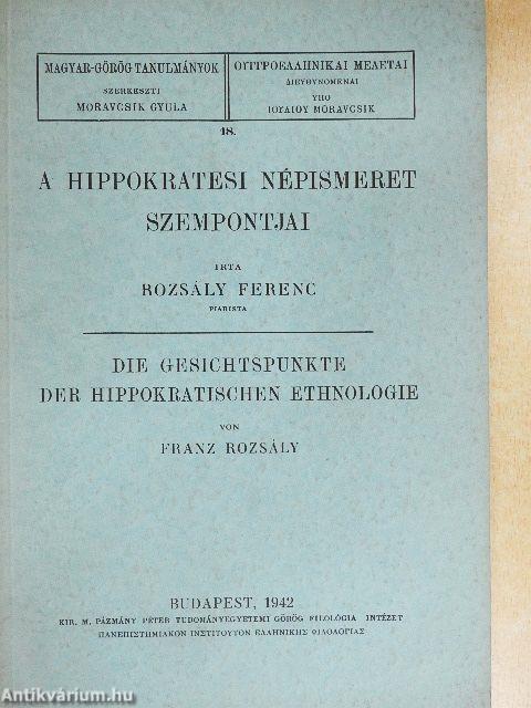 A hippokratesi népismeret szempontjai