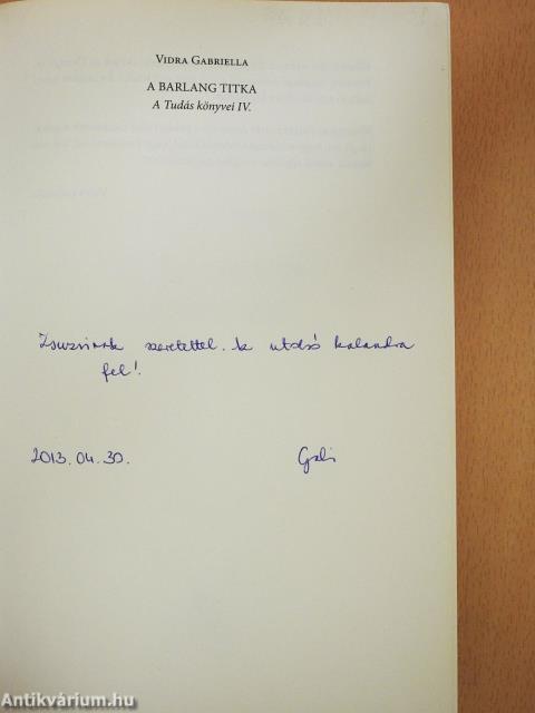 A barlang titka (dedikált példány)