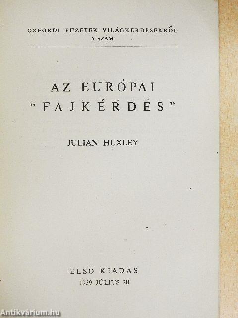 Az európai "fajkérdés"