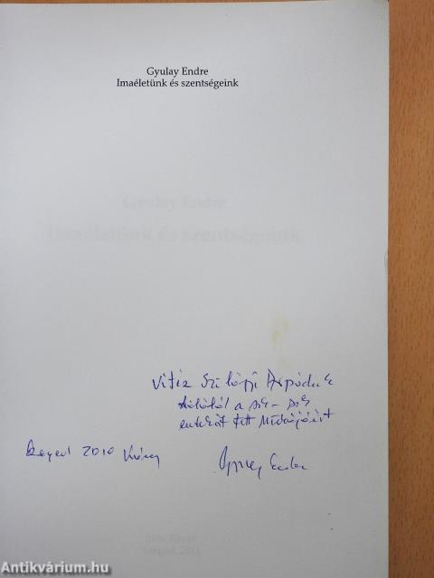 Imaéletünk és szentségeink (dedikált példány)