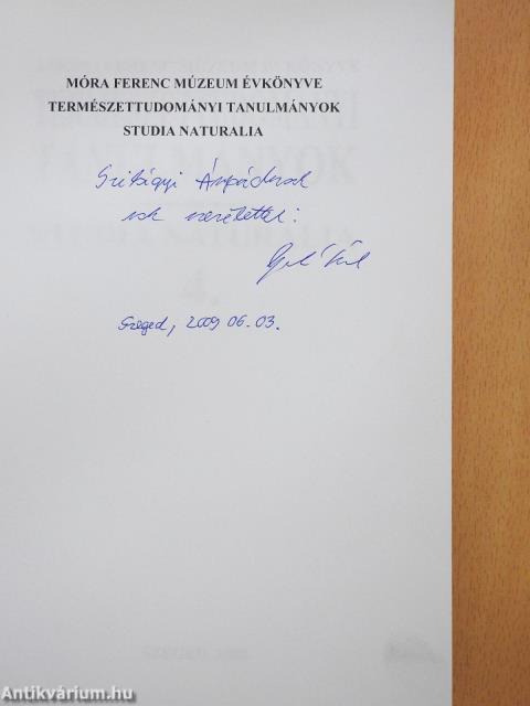 Természettudományi tanulmányok 4. (dedikált példány)