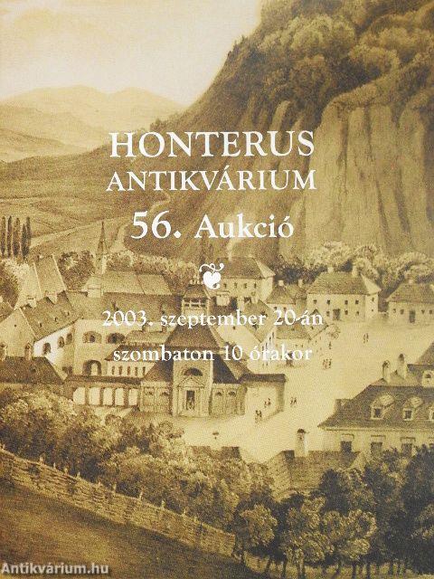 Honterus Antikvárium 56. Aukció