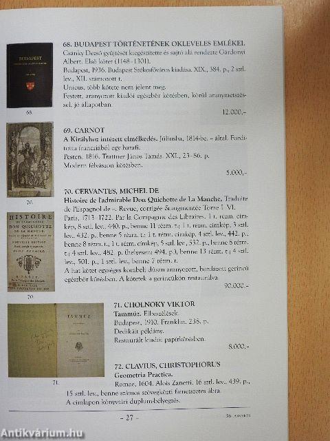 Honterus Antikvárium 56. Aukció