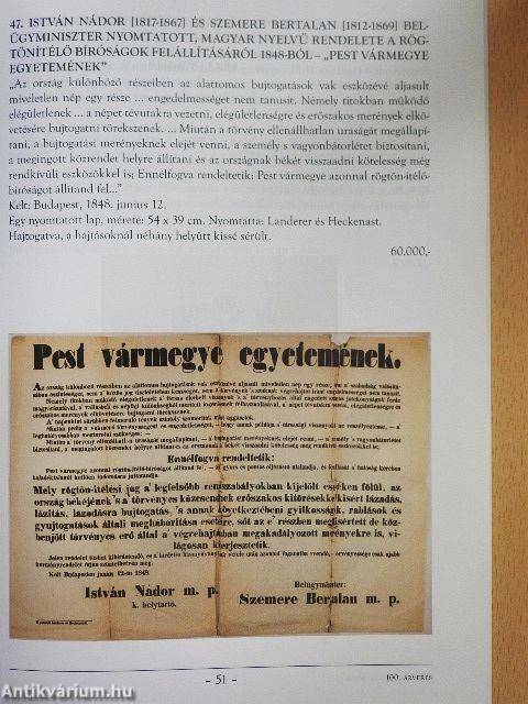 Honterus Antikvárium 100. aukció