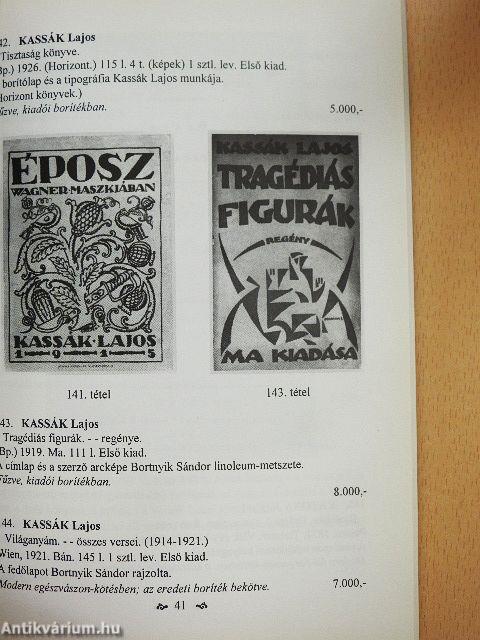 A Honterus Antikvárium XXXVII. árverése