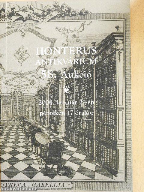 Honterus Antikvárium 58. Aukció