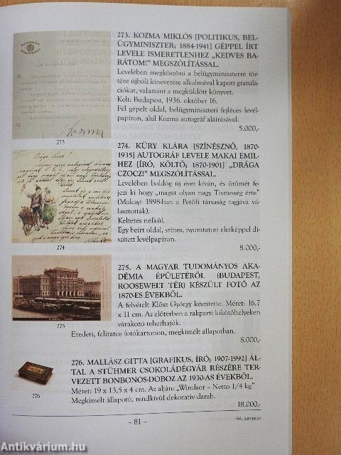 Honterus Antikvárium 86. Aukció