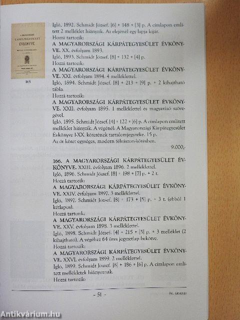 Honterus Antikvárium 86. Aukció