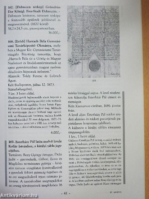 Honterus Antikvárium 47. Aukció