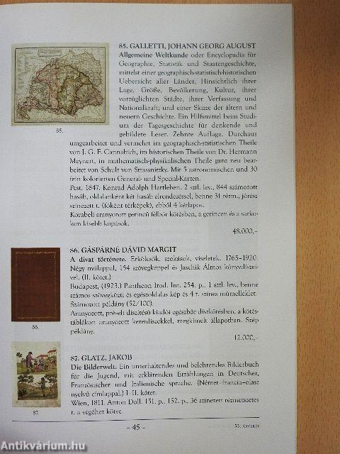 Honterus Antikvárium 53. Aukció