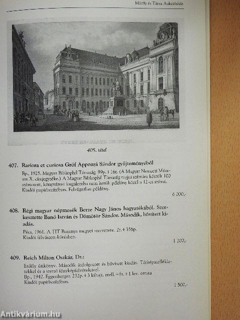 A Központi Antikvárium 62. aukciója