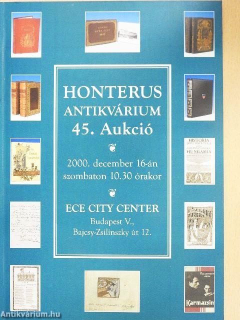Honterus Antikvárium 45. Aukció
