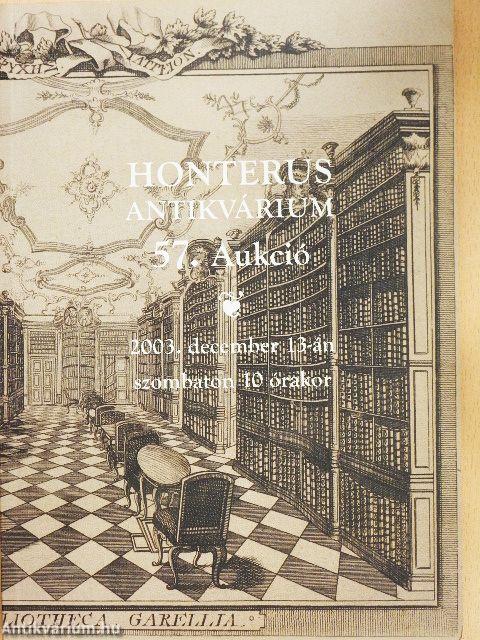 Honterus Antikvárium 57. Aukció