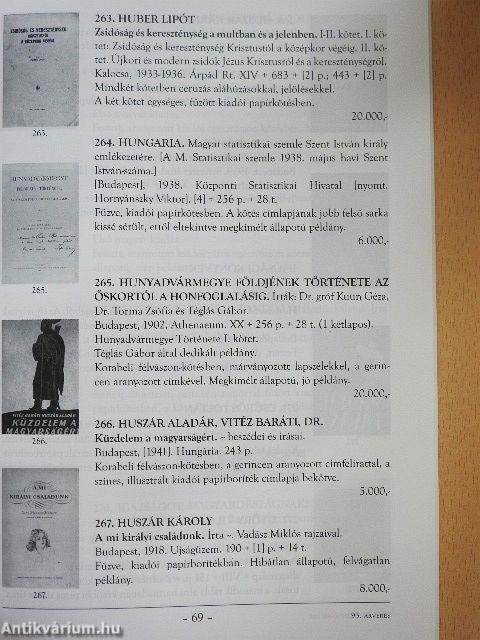Honterus Antikvárium 93. Aukció