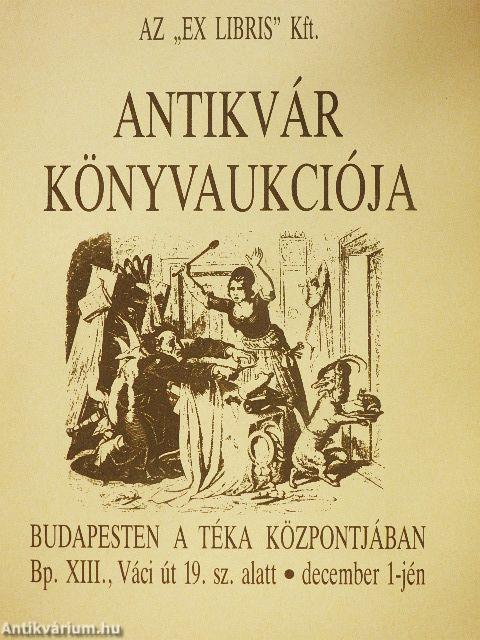 Az "EX LIBRIS" Kft. Antikvár Könyvaukciója