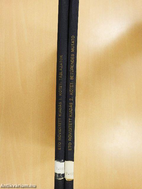 Egyetemes tizedes osztályozás I-II.