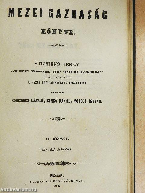 Mezei gazdaság könyve II.