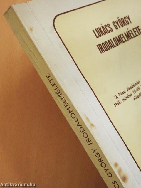 Lukács György irodalomelmélete (dedikált példány)