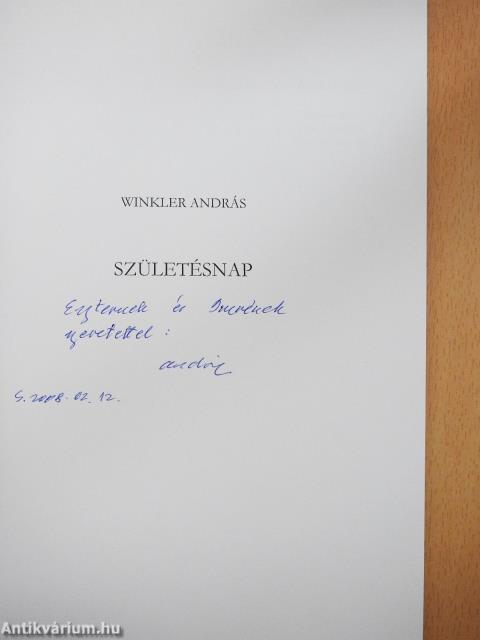 Születésnap (dedikált példány)