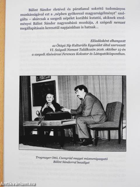 Bálint Sándorról (dedikált példány)