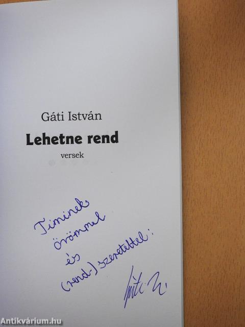 Lehetne rend (dedikált példány)