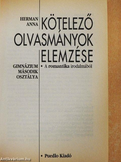 Kötelező olvasmányok elemzése 3.