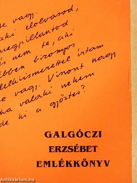 Galgóczi Erzsébet emlékkönyv
