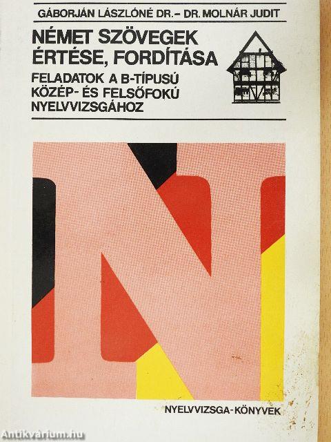 Német szövegek értése, fordítása