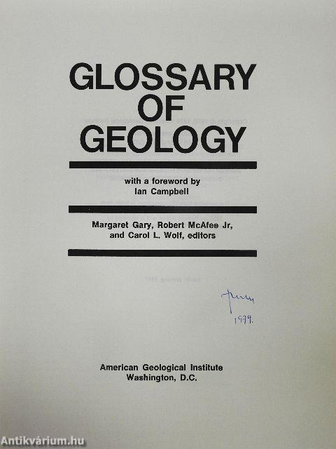 Glossary of Geology
