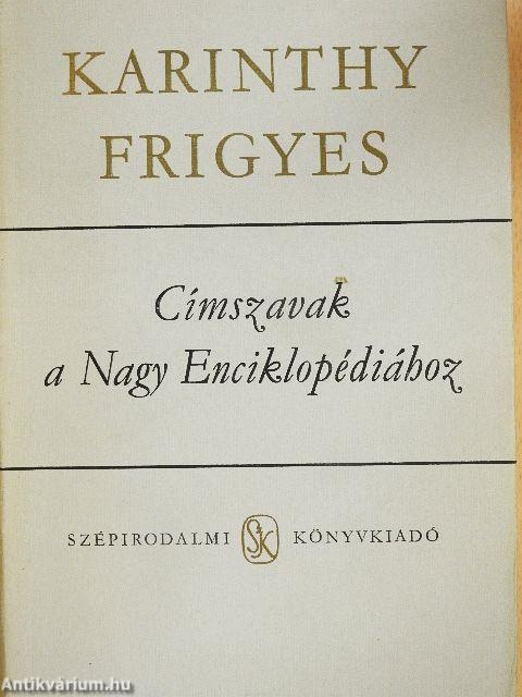 Címszavak a Nagy Enciklopédiához 1.