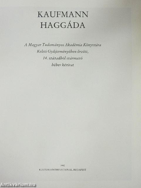 Kaufmann Haggáda