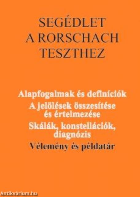 Segédlet a Rorschach teszthez IV.