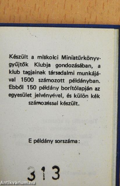 MTK VM (minikönyv) (számozott)