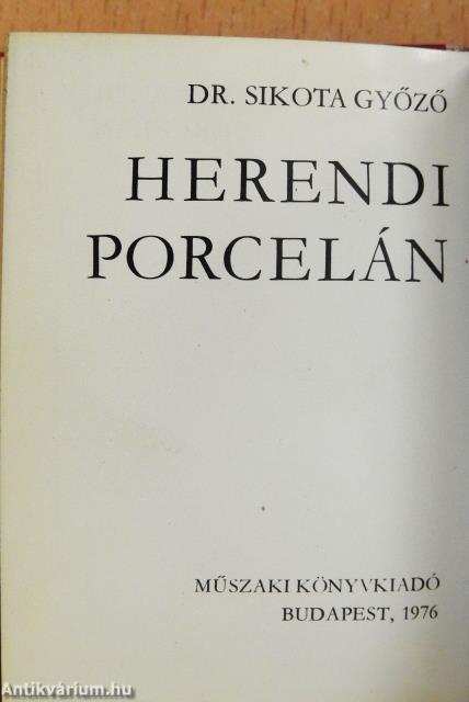 A herendi porcelán (minikönyv)